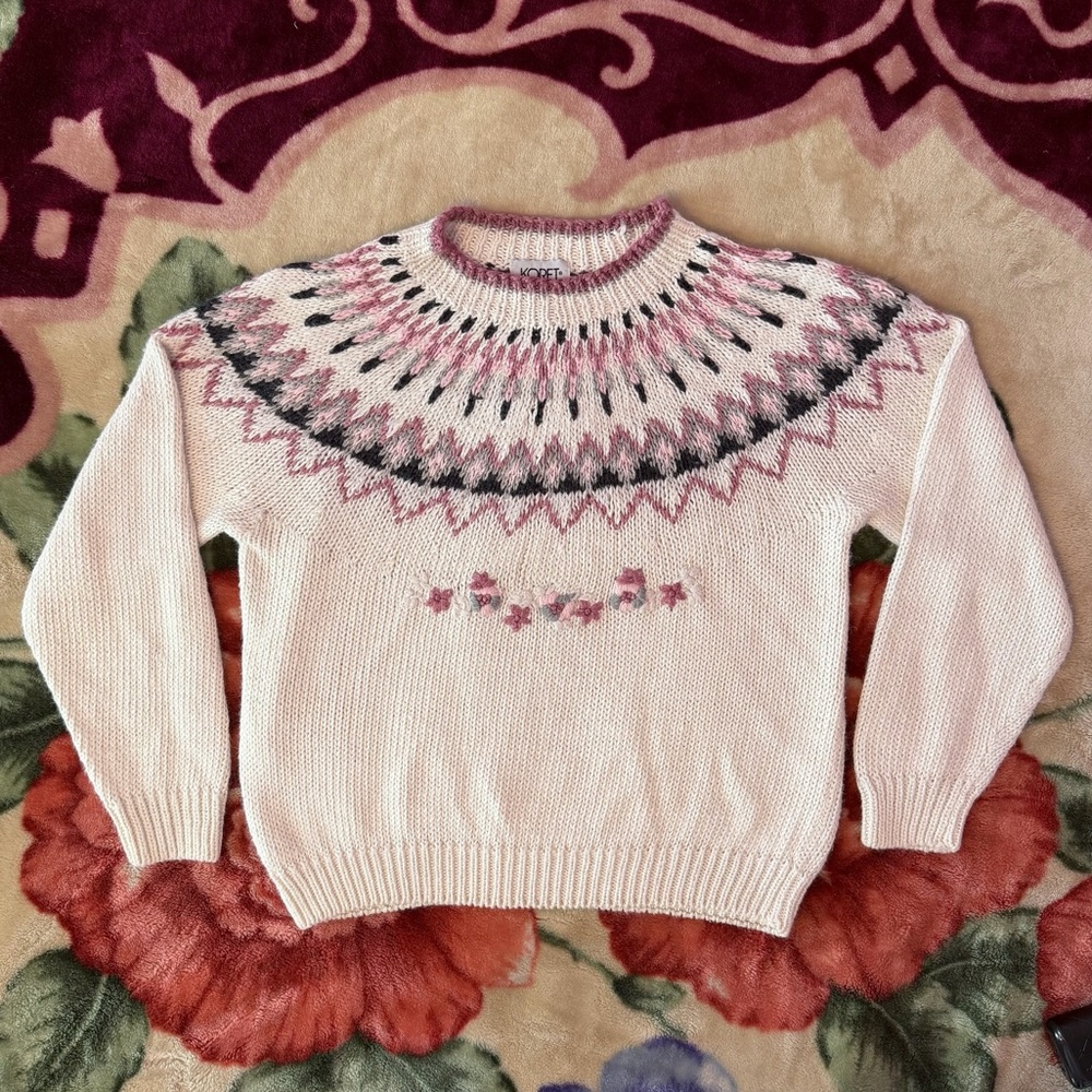 vintage koret petites floral sweater.